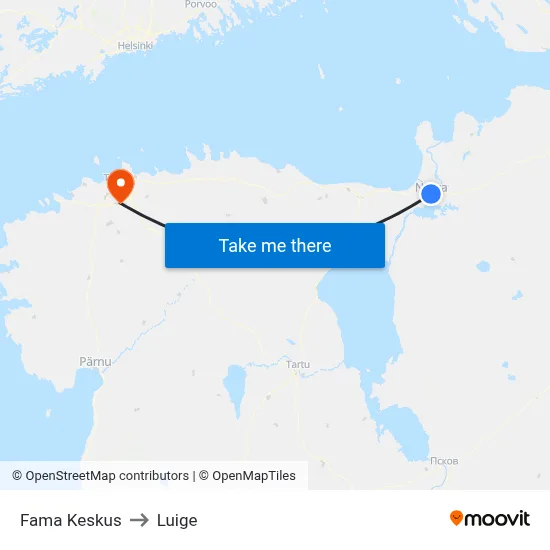 Fama Keskus to Luige map