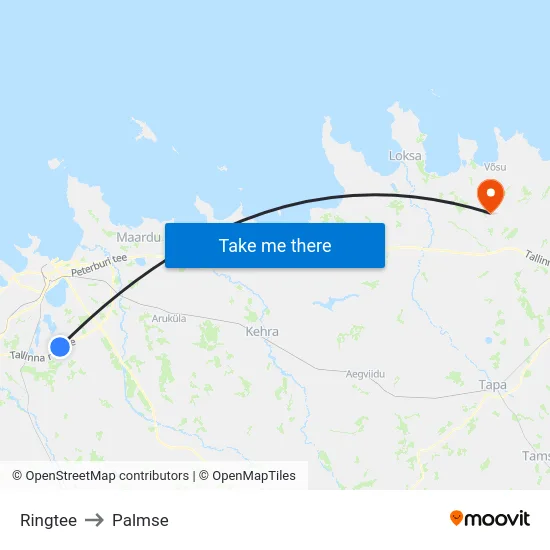 Ringtee to Palmse map