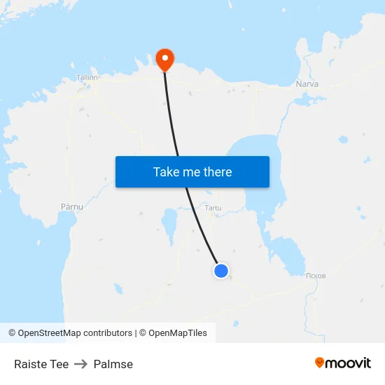 Raiste Tee to Palmse map