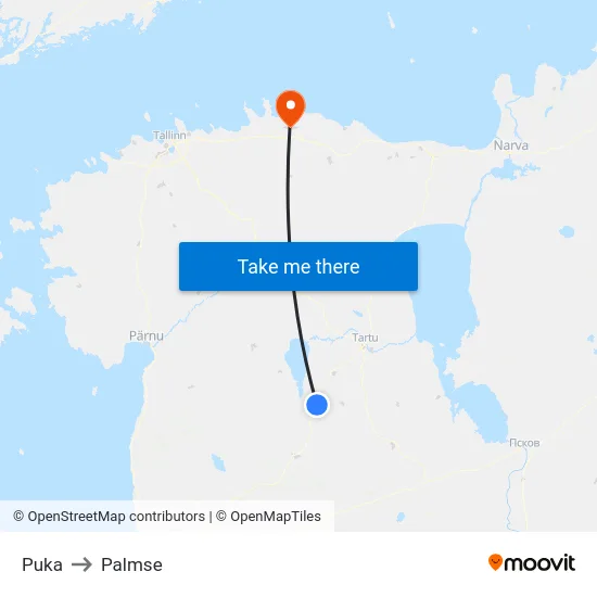 Puka to Palmse map