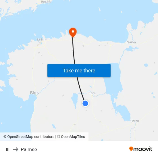 Illi to Palmse map