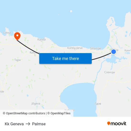 Kk Geneva to Palmse map