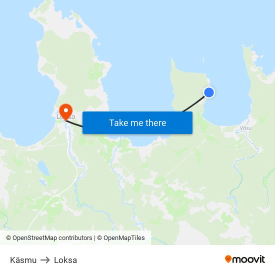 Käsmu to Loksa map