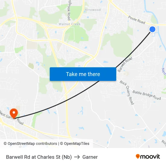 Barwell Rd at Charles St (Nb) to Garner map