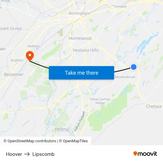 Hoover to Lipscomb map
