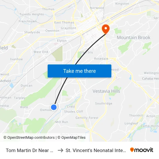 Tom Martin Dr Near 757 Address to St. Vincent's Neonatal Intensive Care Unit map