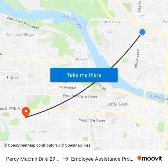 Percy Machin Dr & 29th St to Employee Assistance Program map
