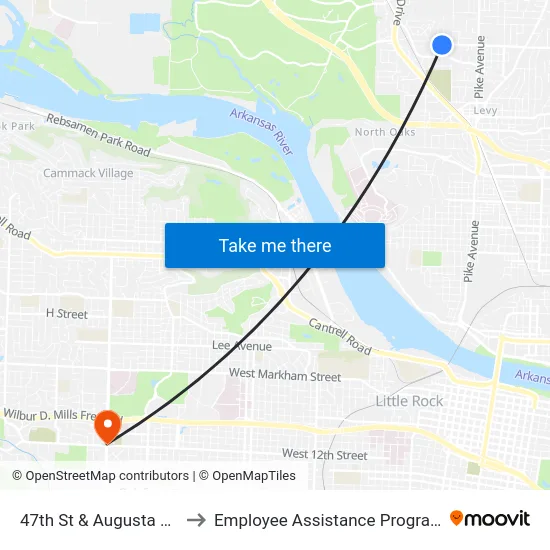 47th St & Augusta Cir to Employee Assistance Program map