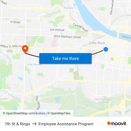 7th St & Ringo to Employee Assistance Program map