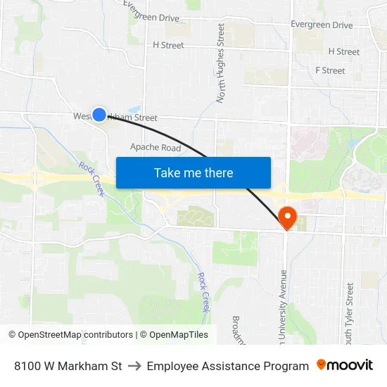 8100 W Markham St to Employee Assistance Program map