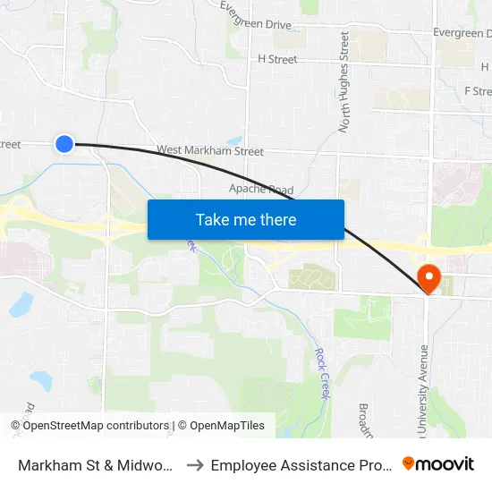 Markham St & Midwood Ct to Employee Assistance Program map