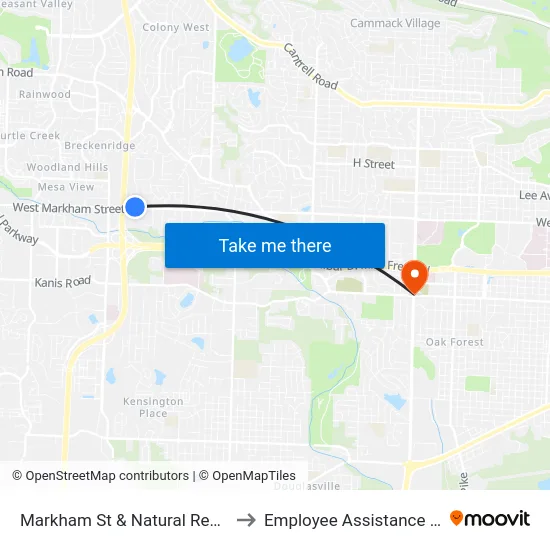 Markham St & Natural Resources Dr to Employee Assistance Program map
