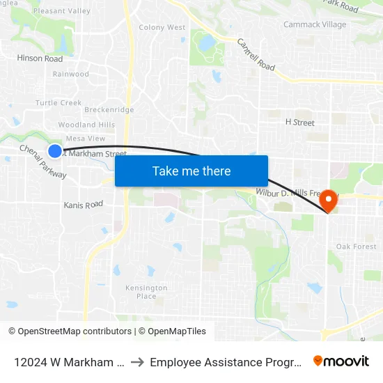 12024 W Markham St to Employee Assistance Program map