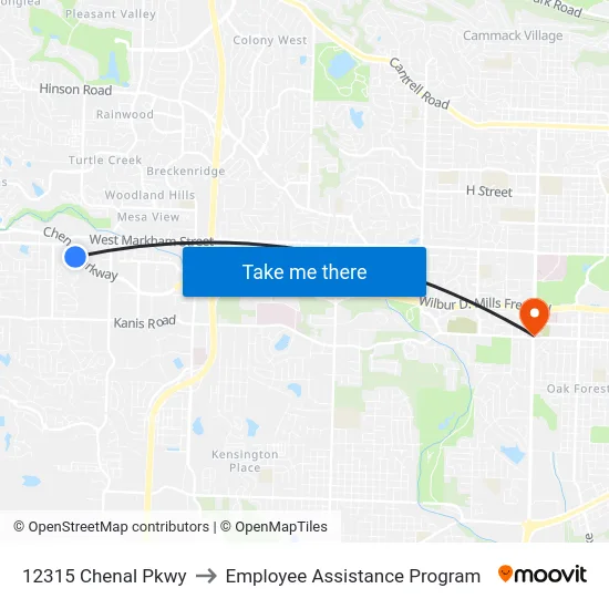 12315 Chenal Pkwy to Employee Assistance Program map