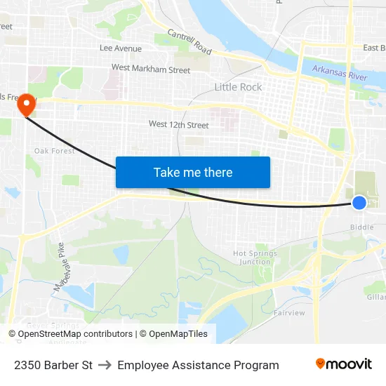 2350 Barber St to Employee Assistance Program map