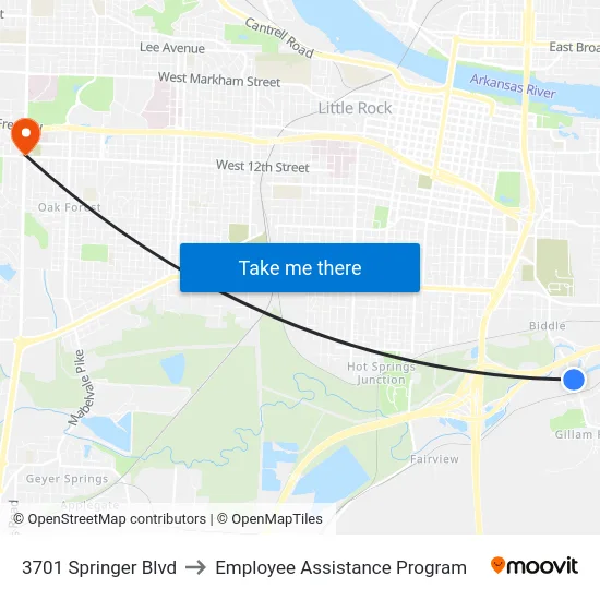 3701 Springer Blvd to Employee Assistance Program map