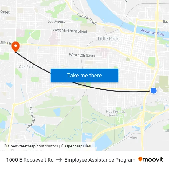 1000 E Roosevelt Rd to Employee Assistance Program map