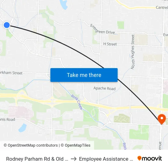 Rodney Parham Rd & Old Forge Dr to Employee Assistance Program map
