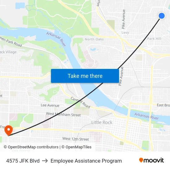 4575 JFK Blvd to Employee Assistance Program map