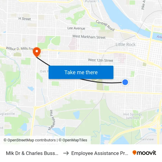 Mlk Dr & Charles Bussey Ave to Employee Assistance Program map
