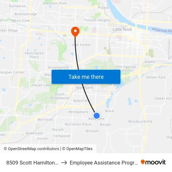 8509 Scott Hamilton Dr to Employee Assistance Program map