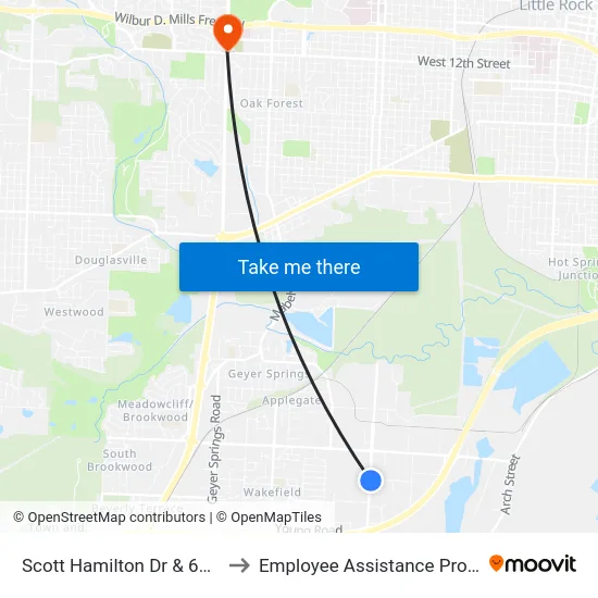 Scott Hamilton Dr & 69th St to Employee Assistance Program map