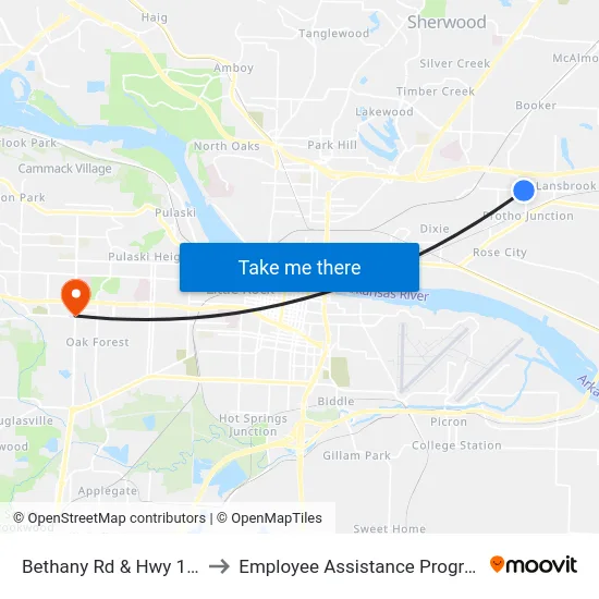Bethany Rd & Hwy 161 to Employee Assistance Program map