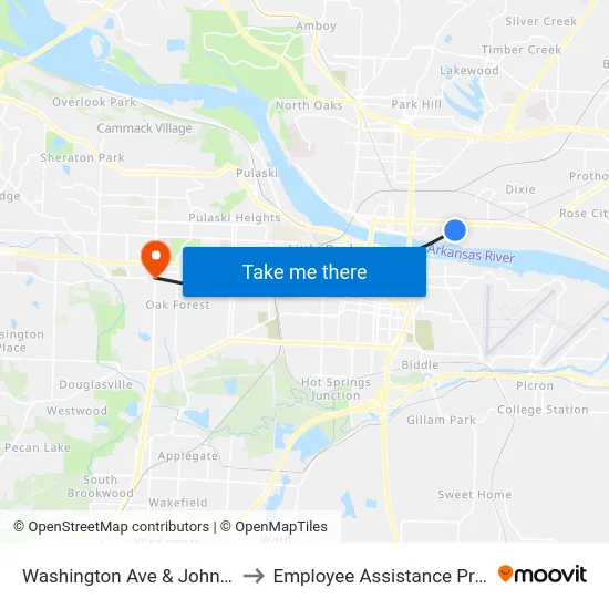 Washington Ave & Johnson St to Employee Assistance Program map
