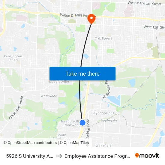 5926 S University Ave to Employee Assistance Program map
