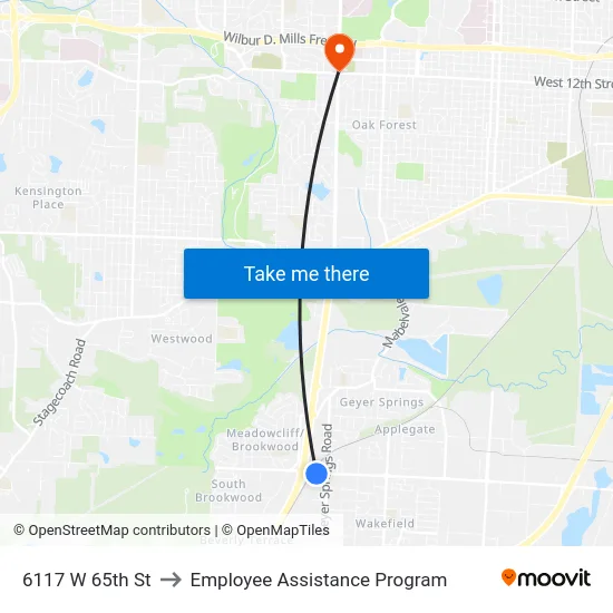 6117 W 65th St to Employee Assistance Program map