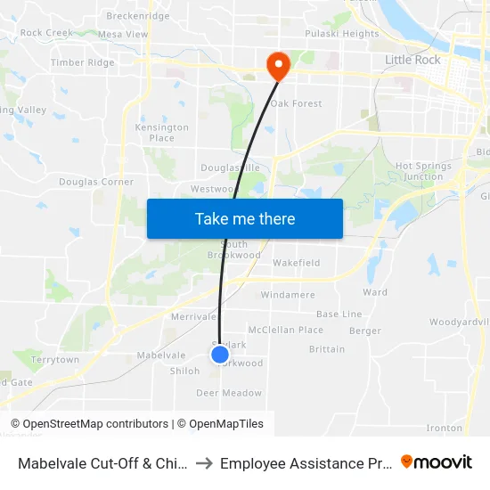 Mabelvale Cut-Off & Chicot Rd to Employee Assistance Program map