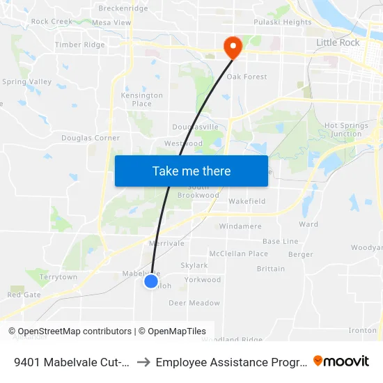 9401 Mabelvale Cut-Off to Employee Assistance Program map