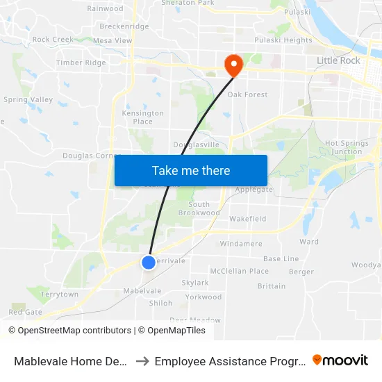 Mablevale Home Depot to Employee Assistance Program map