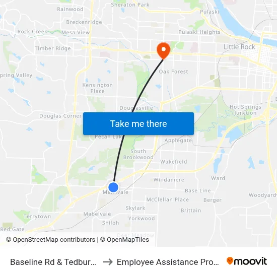 Baseline Rd & Tedburn Cir to Employee Assistance Program map