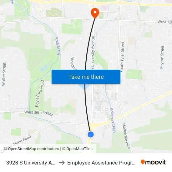 3923 S University Ave to Employee Assistance Program map