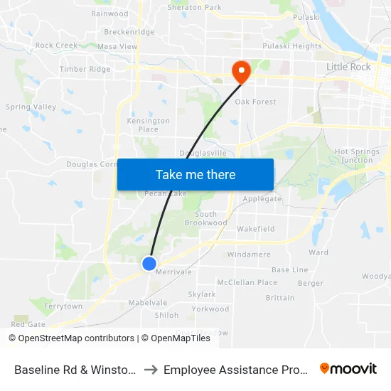 Baseline Rd & Winston Dr to Employee Assistance Program map