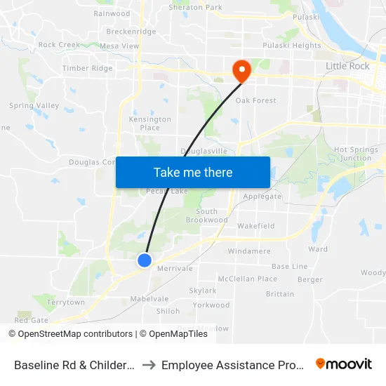 Baseline Rd & Childers Dr to Employee Assistance Program map