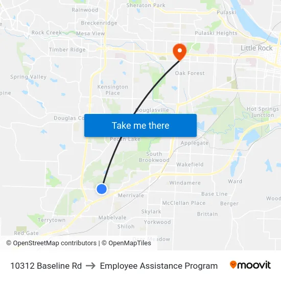 10312 Baseline Rd to Employee Assistance Program map