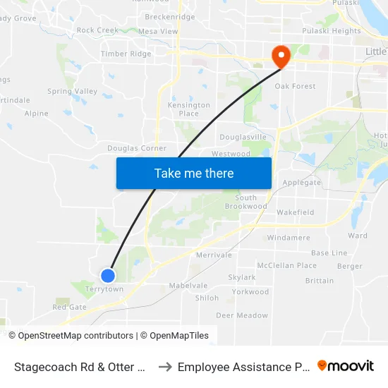 Stagecoach Rd & Otter Creek Ct to Employee Assistance Program map