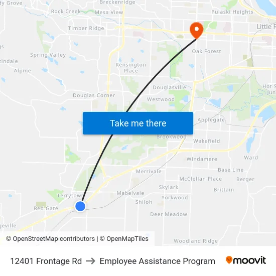 12401 Frontage Rd to Employee Assistance Program map