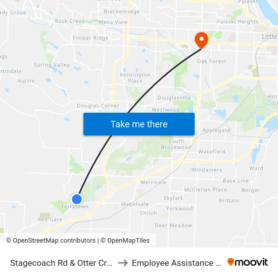 Stagecoach Rd & Otter Creek Pkwy to Employee Assistance Program map