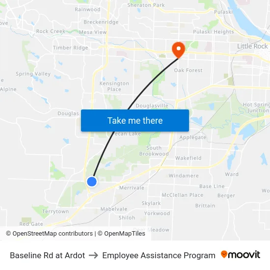 Baseline Rd at Ardot to Employee Assistance Program map