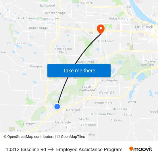 10312 Baseline Rd to Employee Assistance Program map