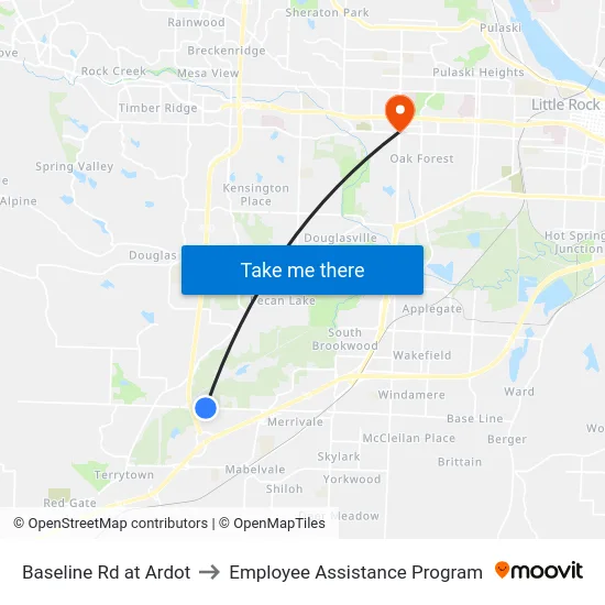 Baseline Rd at Ardot to Employee Assistance Program map