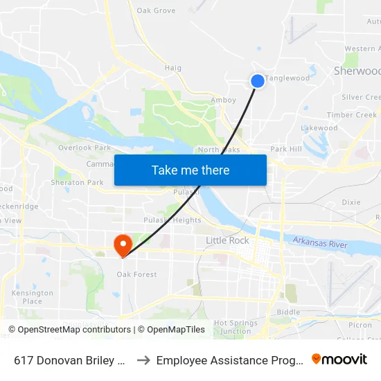 617 Donovan Briley Blvd to Employee Assistance Program map