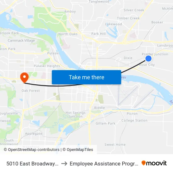 5010 East Broadway St to Employee Assistance Program map