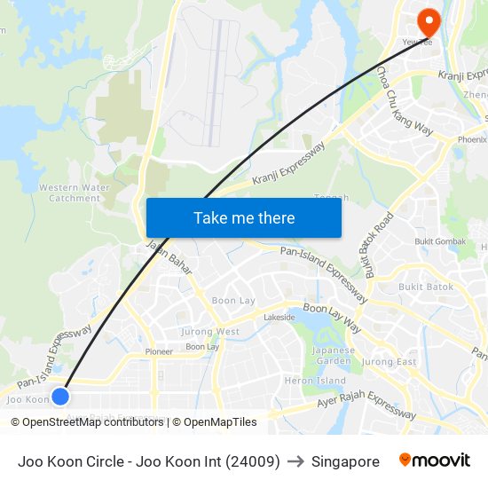 Joo Koon Circle - Joo Koon Int (24009) to Singapore map