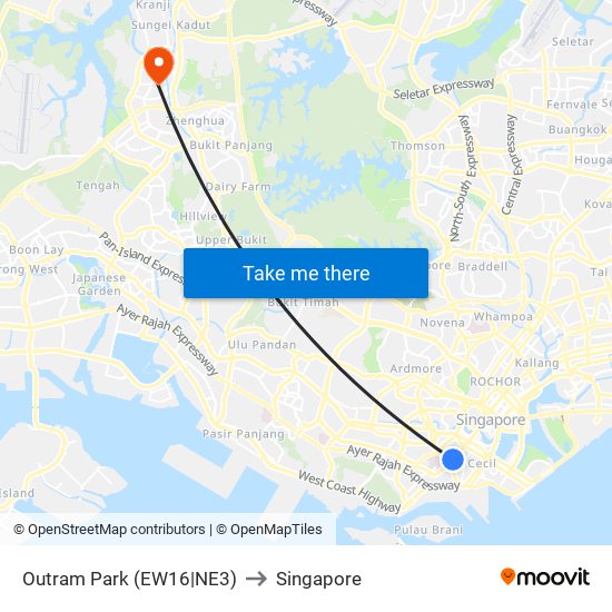 Outram Park (EW16|NE3) to Singapore map