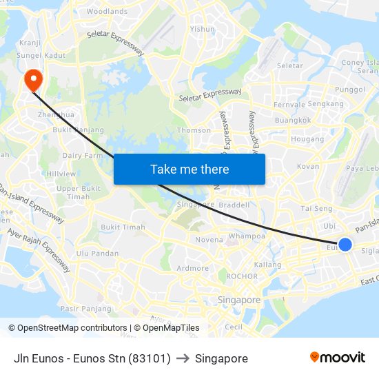 Jln Eunos - Eunos Stn (83101) to Singapore map