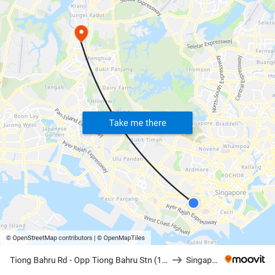 Tiong Bahru Rd - Opp Tiong Bahru Stn (10161) to Singapore map